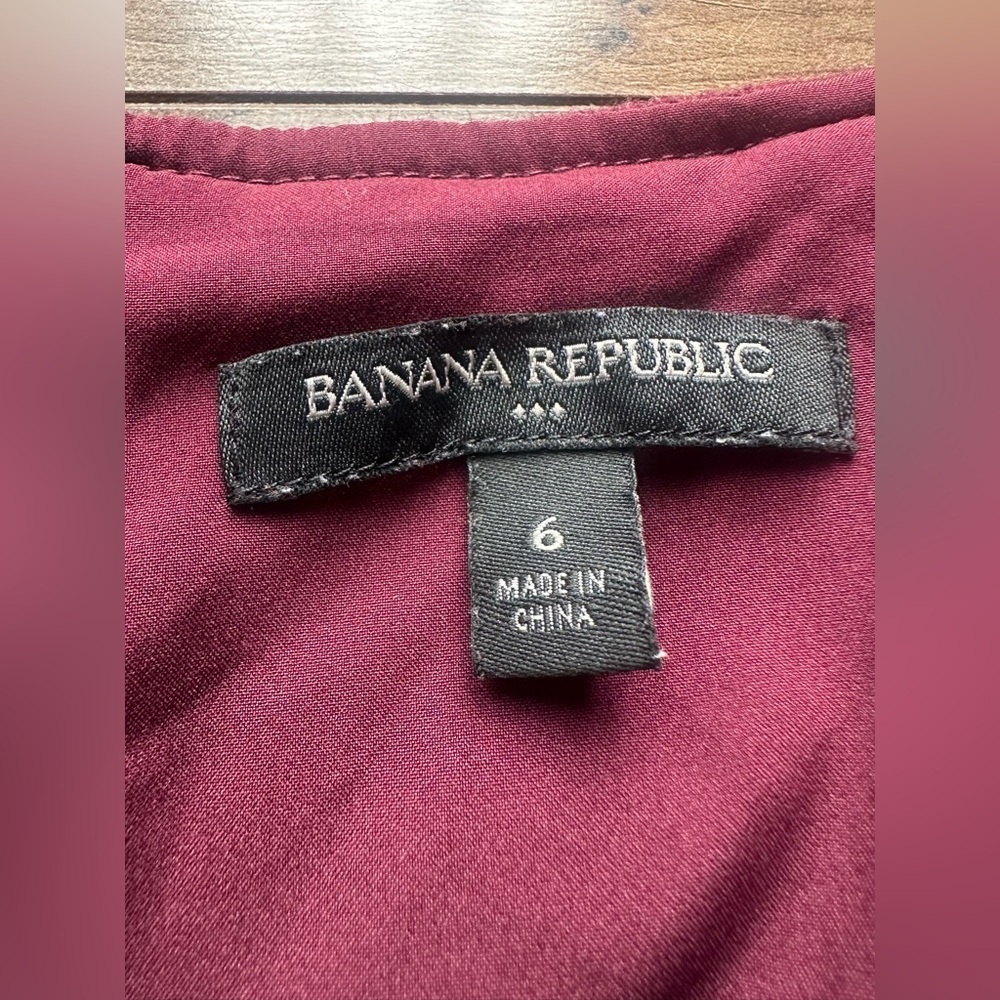 Banana Republic Wool Blend Burgundy Skirt 6 Preppy Fall Chic - Picture 3 of 5